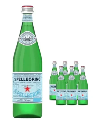 San Pellegrino Sparkling Mineral Water Bottle Multipack, 6 x 1 L