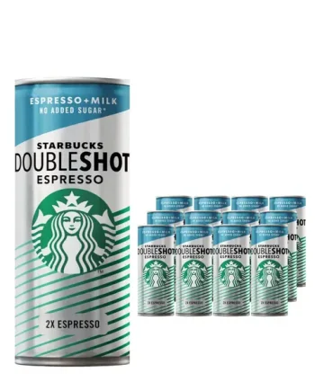 Starbucks Doubleshot Espresso No Added Sugar Iced Coffee Can Multipack, 12 x 200 ml