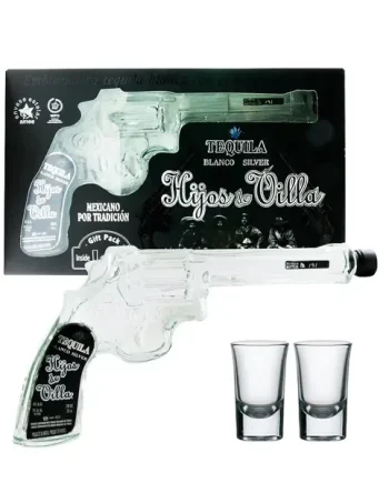 Hijos de Villa Blanco Pistol Gun & Shot Glass Miniature Gift Set, 20 cl