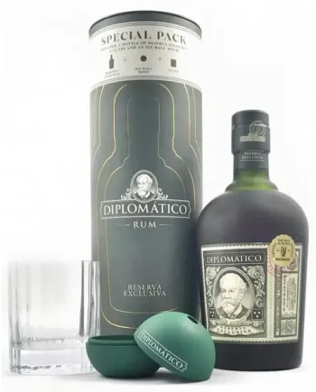Diplomatico Reserva Exclusiva Rum Glass & Ice Mould Gift Set, 70 cl