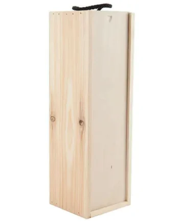 Wooden 1 Bottle Gift Box - Sliding Lid