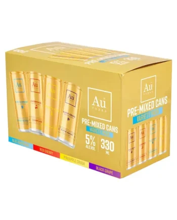 Au Vodka Pre-Mixed Variety Party Pack, 8 x 330 ml