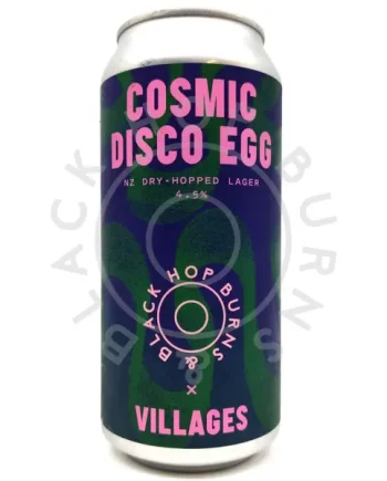 Villages x Hop Burns & Black Cosmic Disco Egg Dry Hopped NZ Lager 4.5% (440ml can)