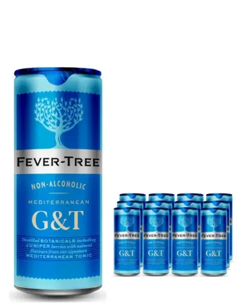Fever-Tree Non Alcoholic Mediterranean Gin & Tonic Premixed Drink Multipack, 12 x 250 ml