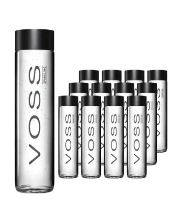 Voss Sparkling Water Glass Bottle Multipack, 12 x 800 ml