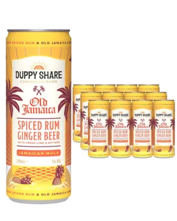 Duppy Share Old Jamaica Spiced Rum Ginger Beer Multipack, 12 x 250 ml