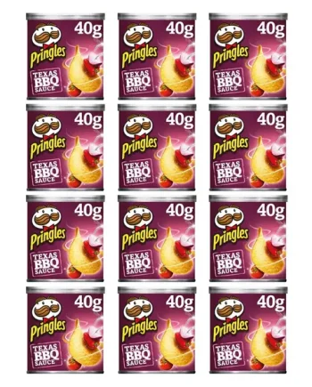 Pringles Texas BBQ Sauce Tub Multipack, 12 x 40 g