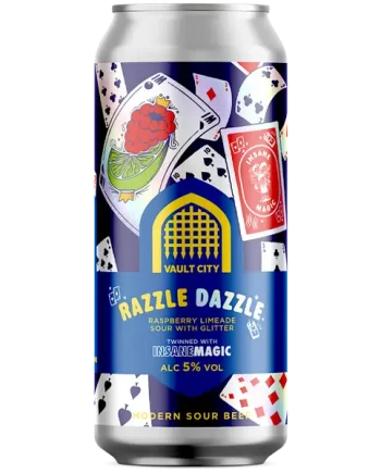 Vault City Razzle Dazzle Raspberry Limeade Sour with Glitter 440ml (5%)