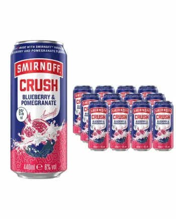 Smirnoff Crush Blueberry & Pomegranate Can Multipack, 12 x 440 ml