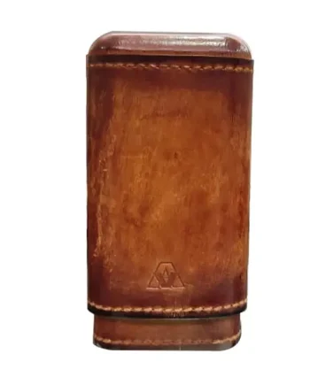 Artamis Antique Brown Leather Cigar Case