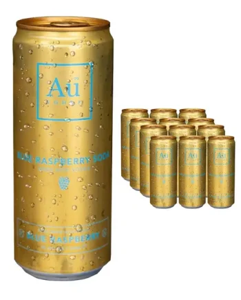 Au Vodka Blue Raspberry Premixed Cans Multipack, 12 x 330 ml